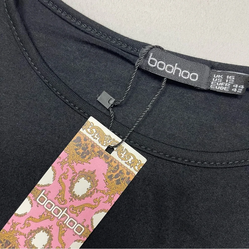 NWT Boohoo Open Back Long Sleeve Top - Picture 6 of 8